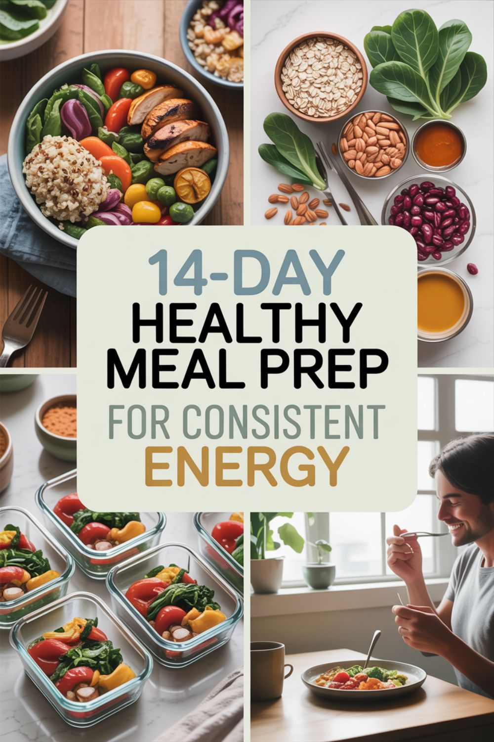 14 Day Healthy Meal Prep for Consistent Energy