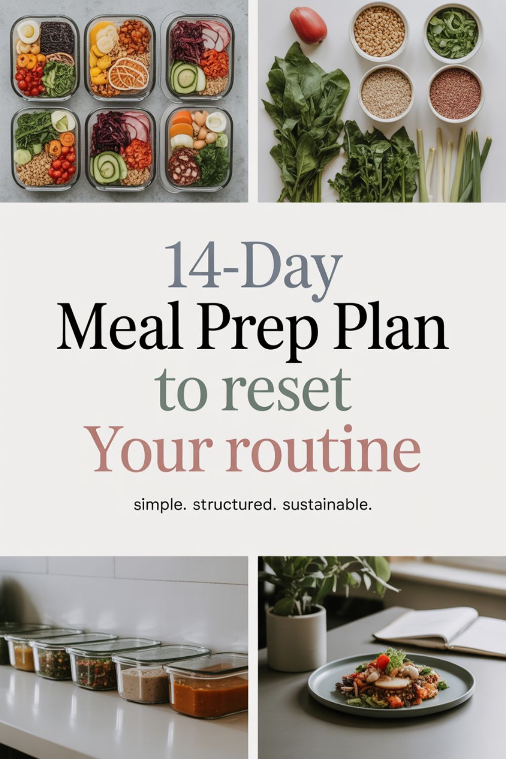 14 Day Meal Prep Plan to Reset Your Routine