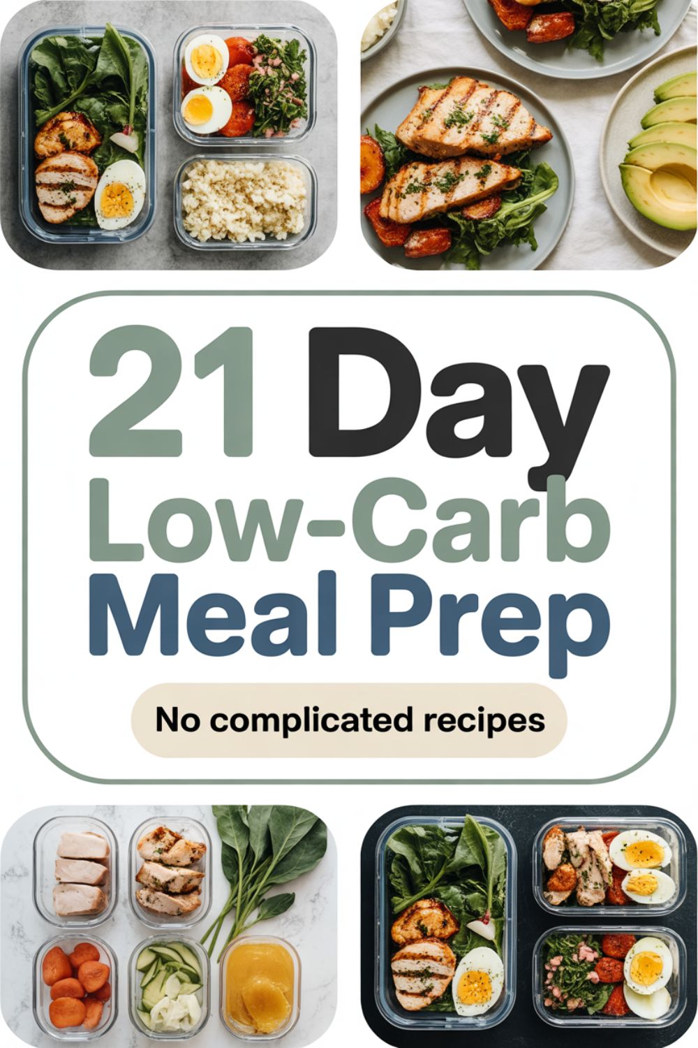 21 Day Low Carb Meal Prep Without Complicated Recipes
