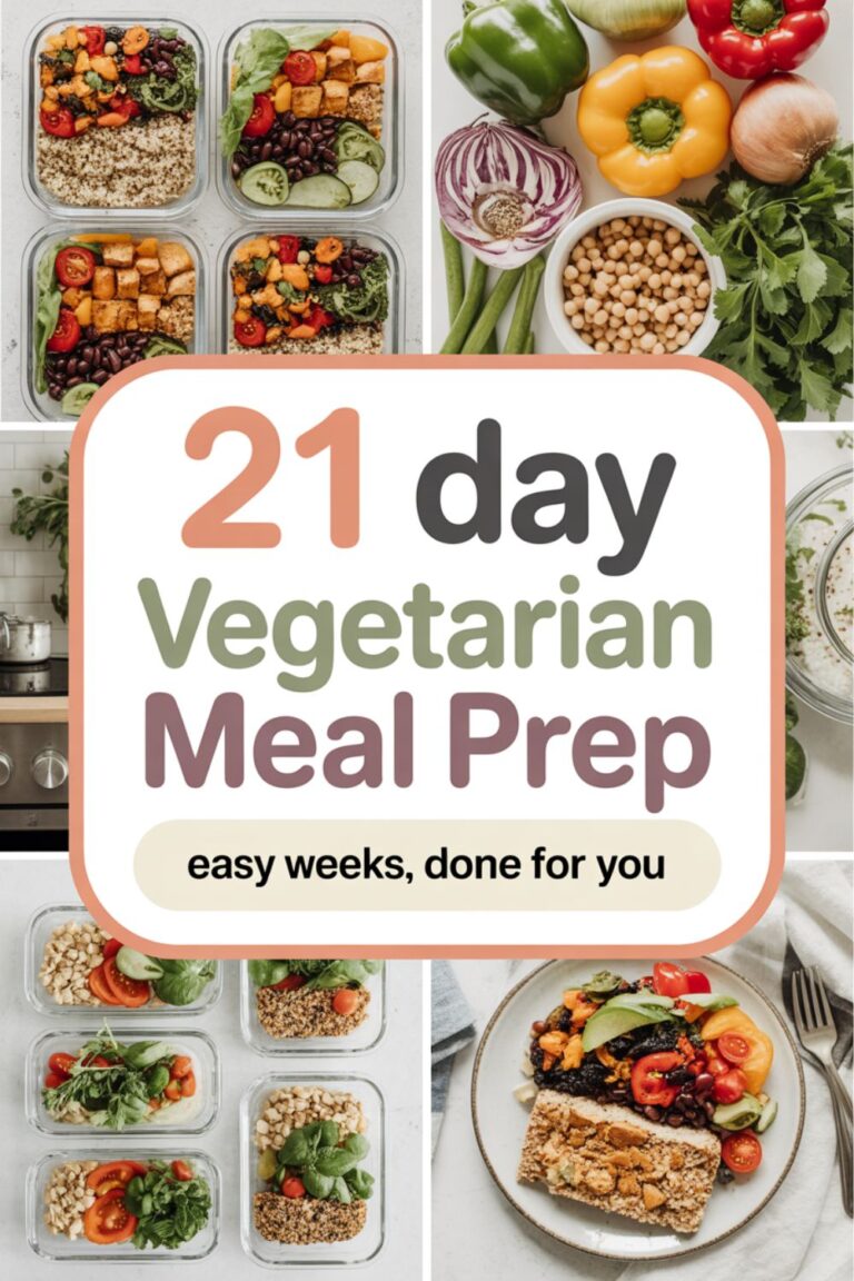 21-Day Vegetarian Meal Prep for Easy Weeks