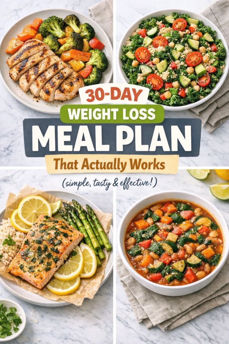 30-Day Weight Loss Meal Plan That Actually Works