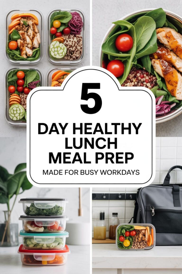 5-Day Healthy Lunch Meal Prep for Busy Workdays
