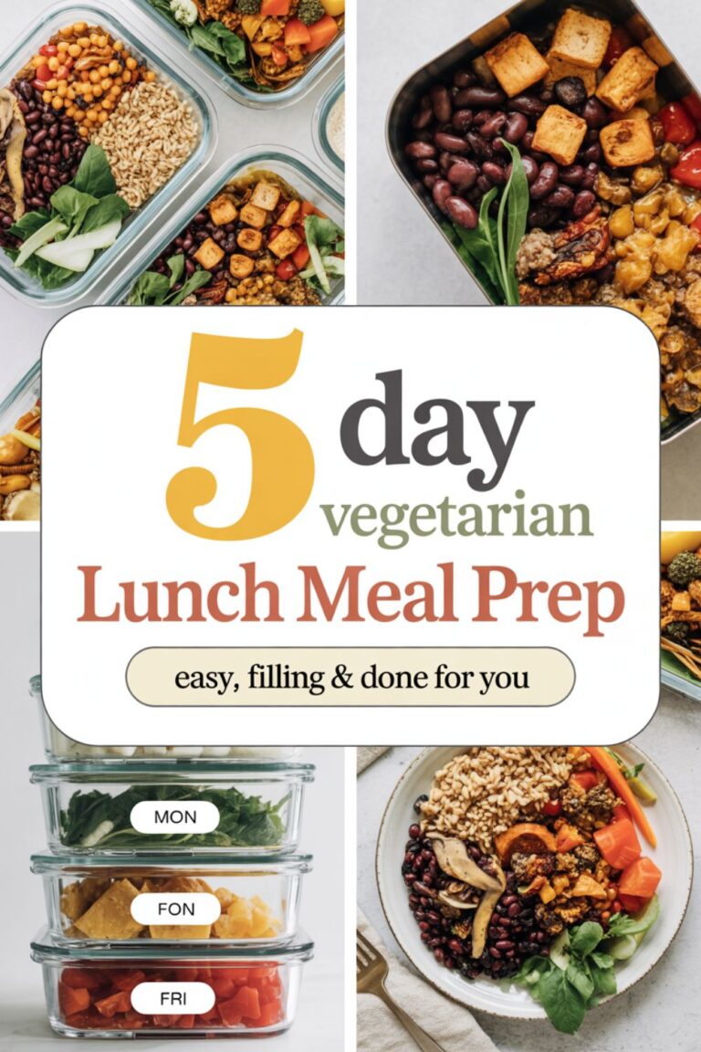 5-Day Vegetarian Lunch Meal Prep That Fills You Up
