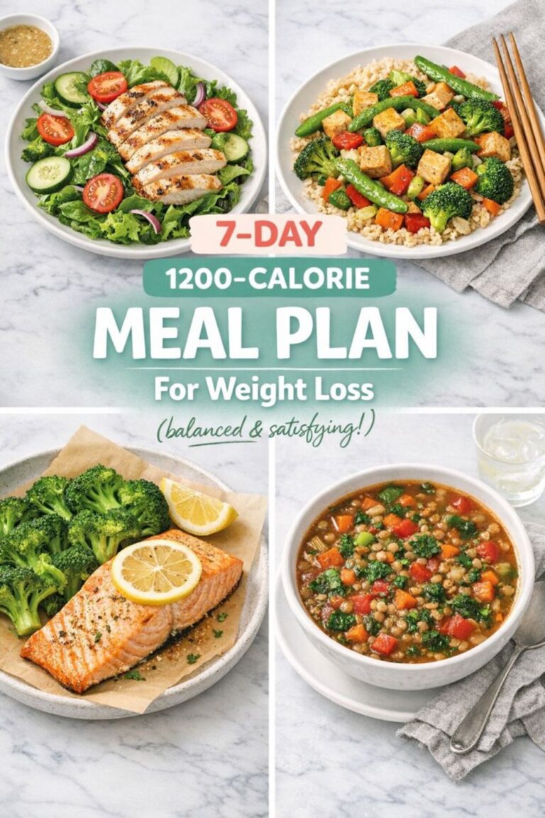 7-Day 1200-Calorie Meal Plan for Weight Loss