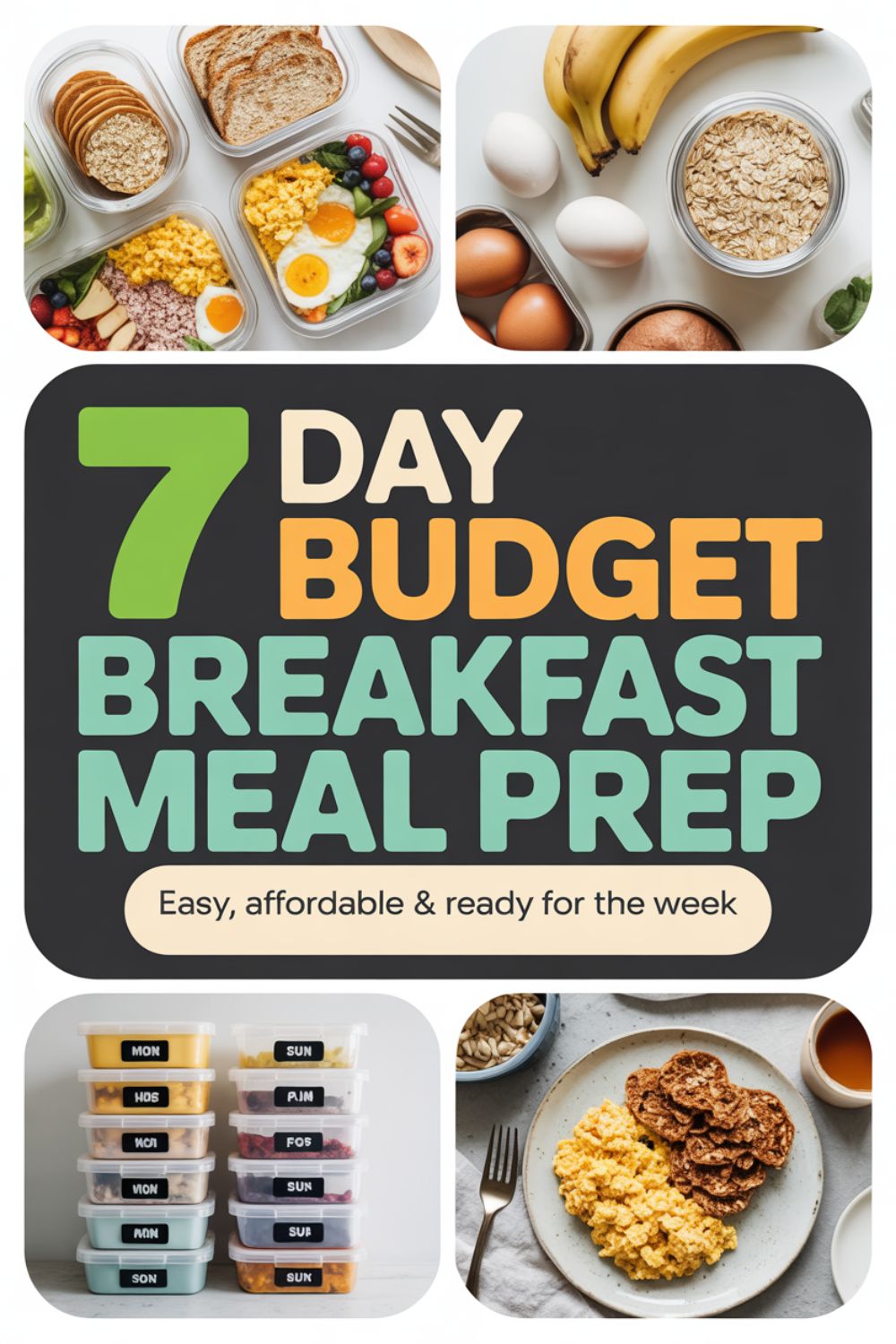 7 Day Budget Breakfast Meal Prep Anyone Can Afford