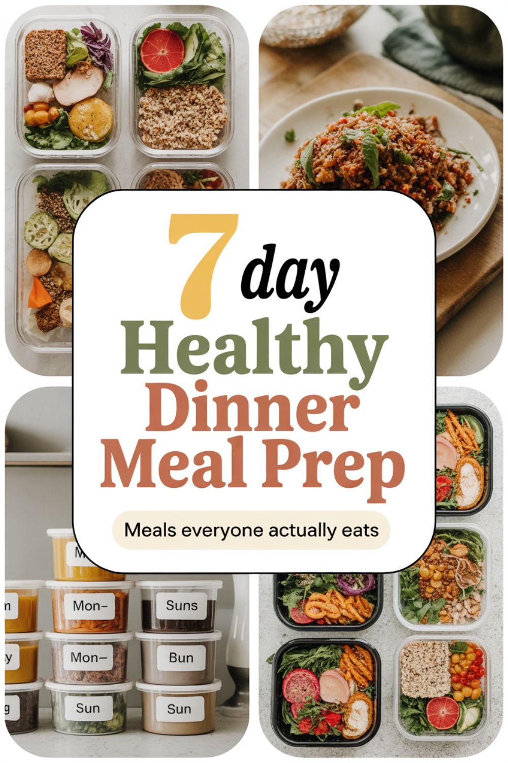 7 Day Healthy Dinner Meal Prep the Whole Family Loves