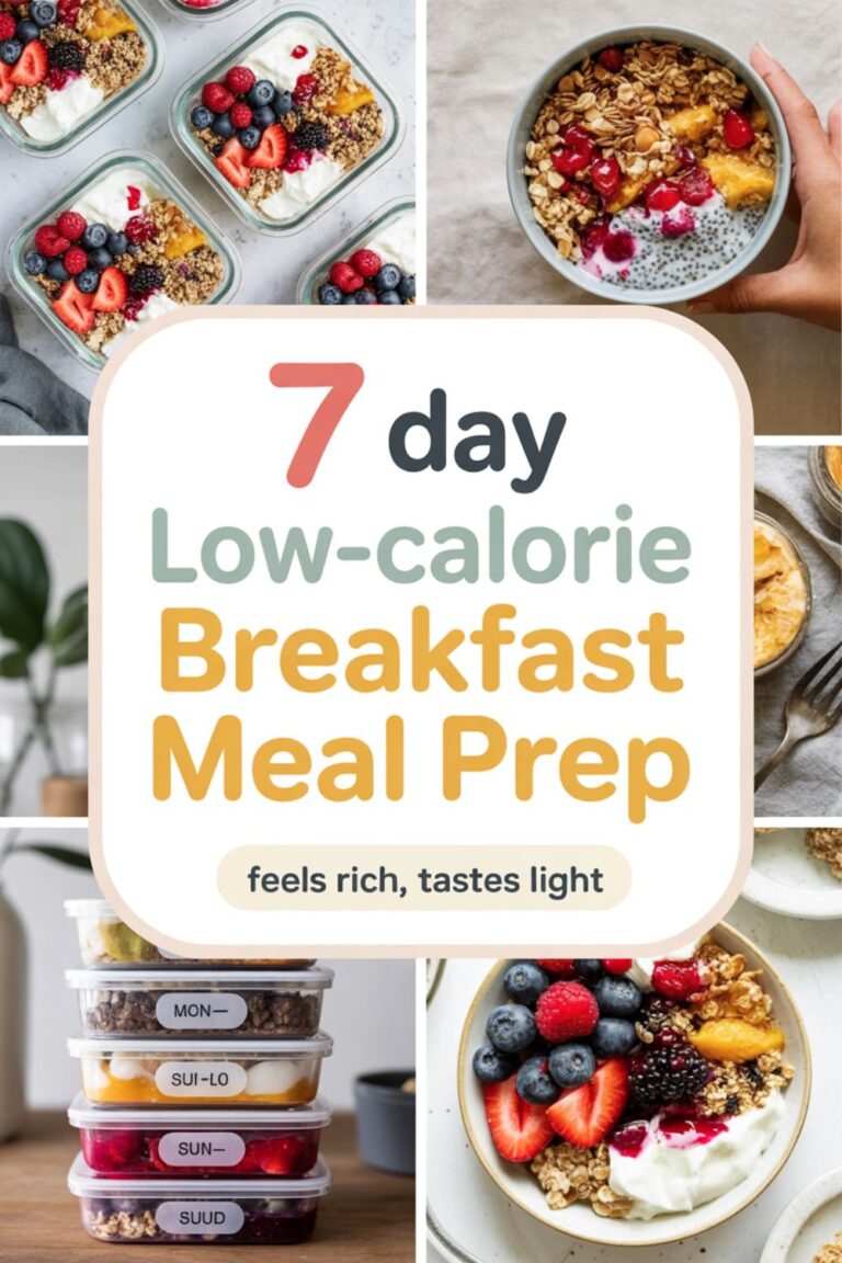7-Day Low-Calorie Breakfast Meal Prep That Feels Indulgent