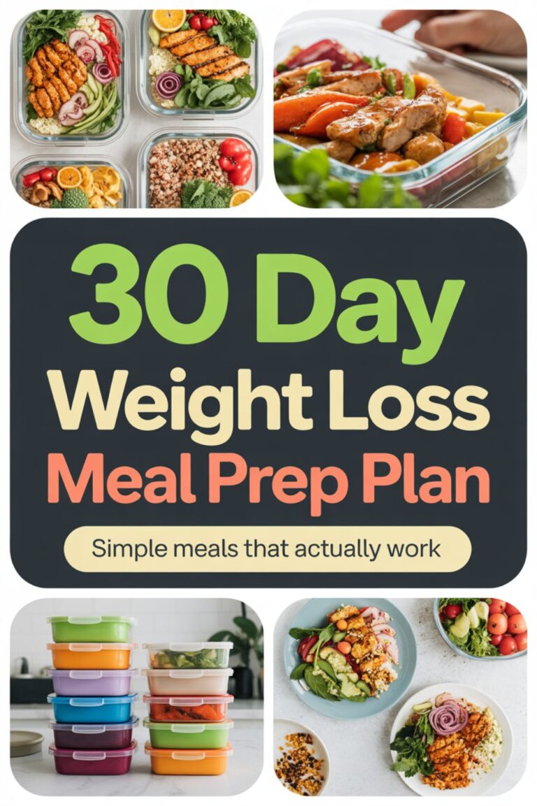 30-Day Weight Loss Meal Prep Plan That Works