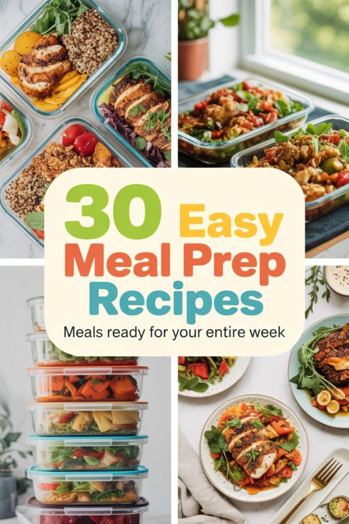 Weekly Menu Prep 30 Easy Meal Prep Recipes For The Entire Week