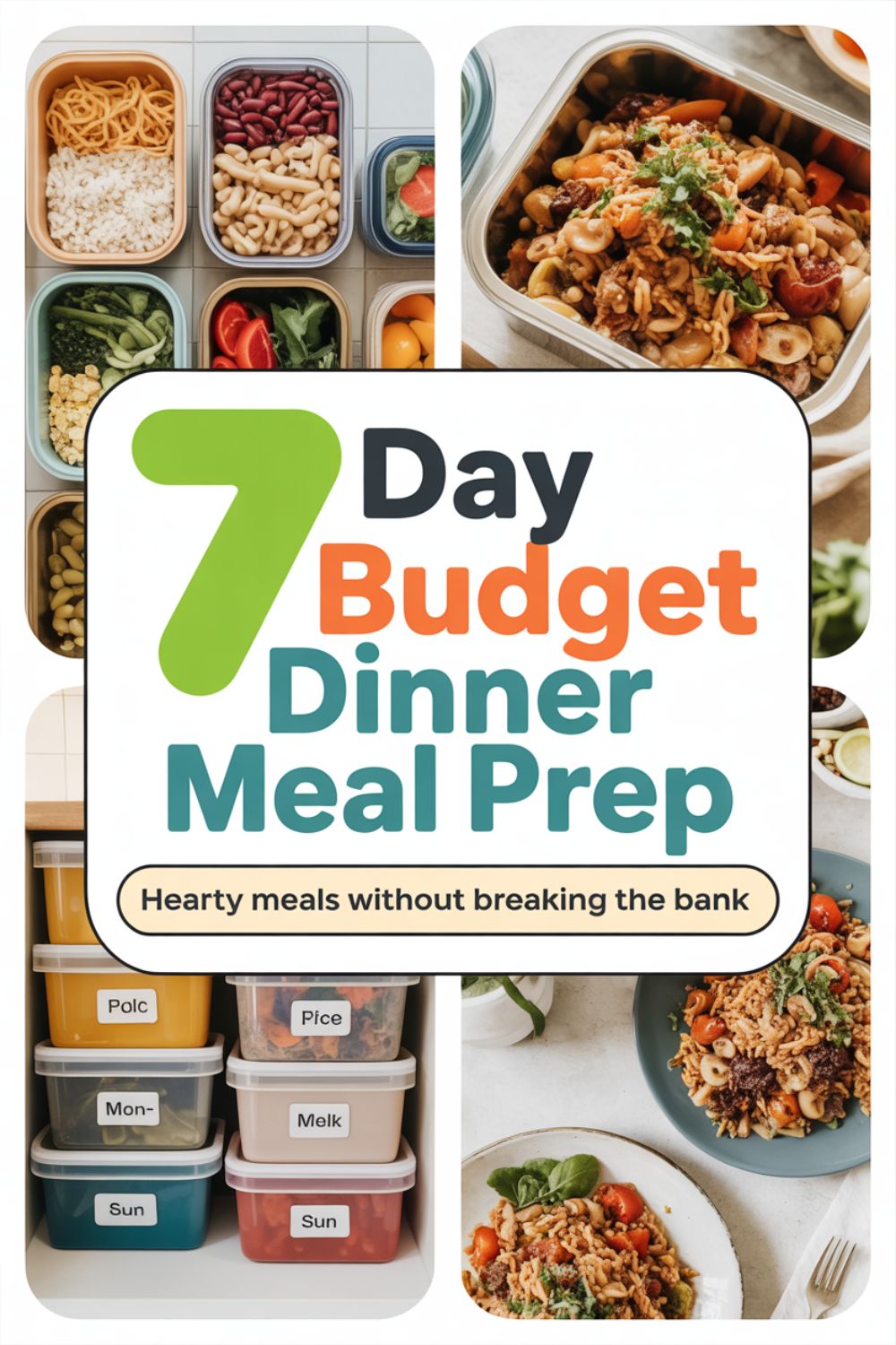 7 Day Budget Dinner Meal Prep That Actually Fills You
