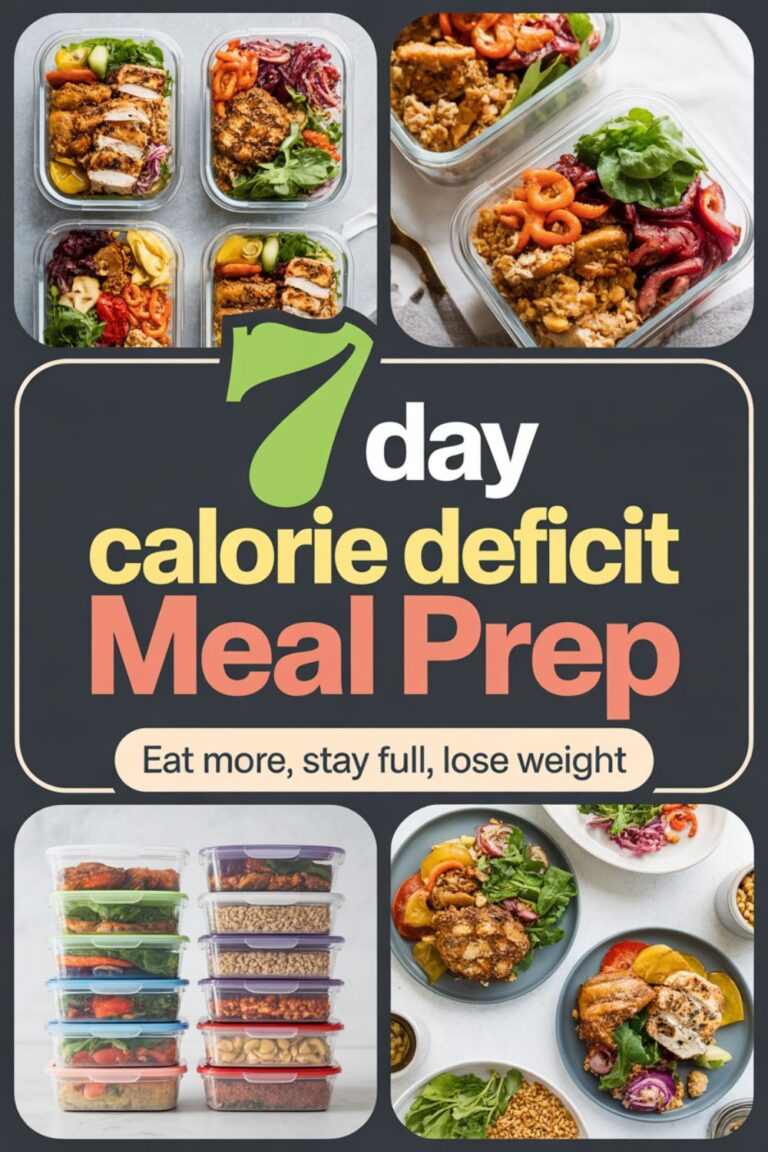 7-Day Calorie Deficit Meal Prep Without Hunger