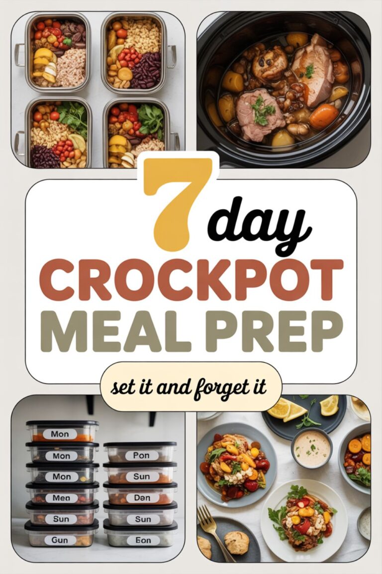 7-Day Crockpot Meal Prep With Minimal Effort