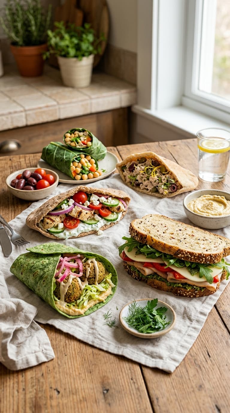 12 Mediterranean Diet Wraps & Sandwiches For Work Lunch 2 12 Mediterranean Diet Wraps & Sandwiches For Work Lunch
